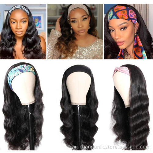 Uniky Wholesale price headband wigs human hair,hair wig with headband,headband wigs for black women